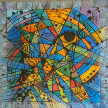 Schilderij getiteld "Nossos tempos hf" door Antonio Guimaraes, Origineel Kunstwerk, Acryl