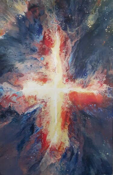 Peinture intitulée "Par ce Signe, tu va…" par Sébastien Mas, Œuvre d'art originale, Acrylique Monté sur Châssis en bois