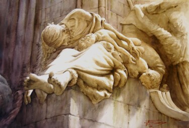 Painting titled "Side effects (Danos…" by Francisco Salgado Dias, Original Artwork, Watercolor