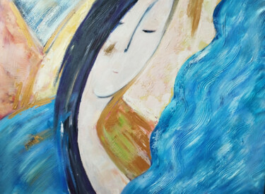 绘画 标题为“Water and angel” 由Natali Oniks, 原创艺术品, 油