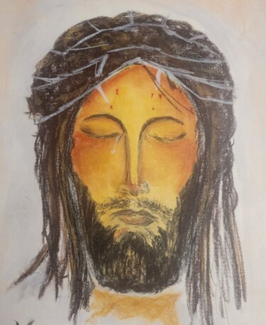 绘画 标题为“Jesus Painting of L…” 由Wiley Coonfield, 原创艺术品, 粉彩