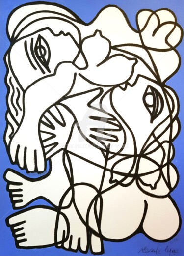 Enlacées Peinture intitulée "Enlacées" par Alexandre Lepage, Œuvre d'art originale, Acrylique