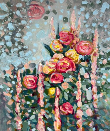 Painting titled "Frozen flowers" by Julia Brinkfrau, Original Artwork, Acrylic