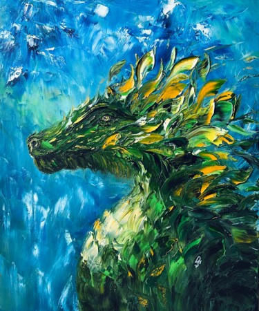 THE DRAGON 绘画 标题为“THE DRAGON” 由Daria Sugrobova, 原创艺术品, 油