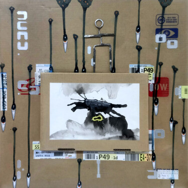 Schilderij getiteld "Tears Ⅰ" door Seven E, Origineel Kunstwerk, Acryl