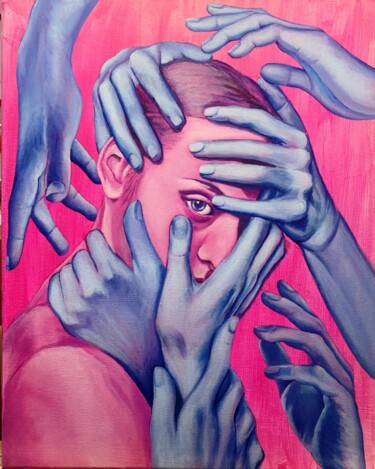 Pittura intitolato "Requiem for a dream" da Teodora De Nobili, Opera d'arte originale, Olio Montato su Telaio per barella in…