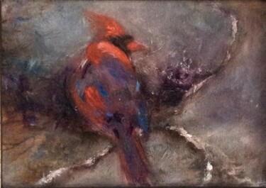 Peinture intitulée "Winter's Love Song" par Erika Von Gaal, Œuvre d'art originale, Huile Monté sur Carton
