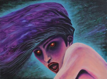 Картина под названием "Witch" - Serguei Borodouline, Подлинное произведение искусства, Акрил
