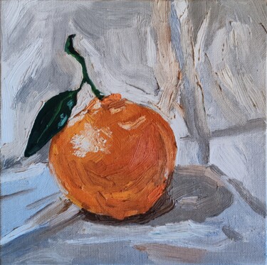 Clémentine n°2 Painting titled "Clémentine n°2" by Anna An, Original Artwork, Oil Mounted on Cardboard