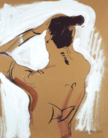 Dibujo titulada "Sketch of a woman's…" por Liudmila Iliuchina, Obra de arte original, Tinta