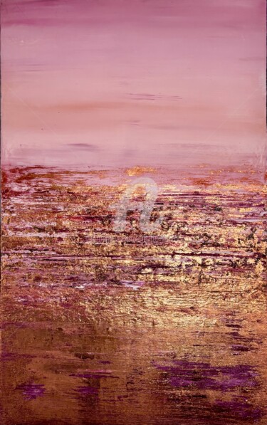 Painting titled "L'envie en rose" by Brigitte Dravet, Original Artwork, Acrylic Mounted on Wood Stretcher frame