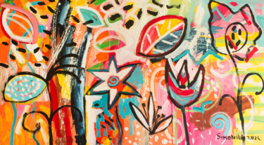 Play in Alice's Garden 2 Peinture intitulée "Play in Alice's Gar…" par Simonida Djordjevic, Œuvre d'art originale, Acrylique