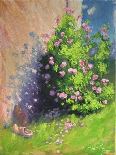 SABOTS OUBLIÉS OEUVRE UNIQUE PEINTURE À L’HUILE SUR TOILE Painting titled "SABOTS OUBLIÉS OEUV…" by Loudmila Harscouet, Original Artwork, Oil Mounted on Wood Stretcher frame