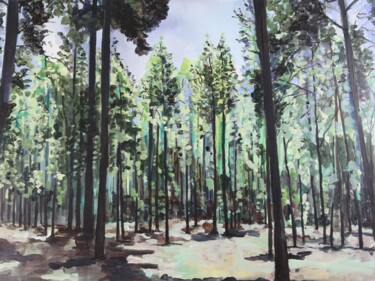 绘画 标题为“La Palma 3” 由Christa Riemann, 原创艺术品, 丙烯 安装在木质担架架上