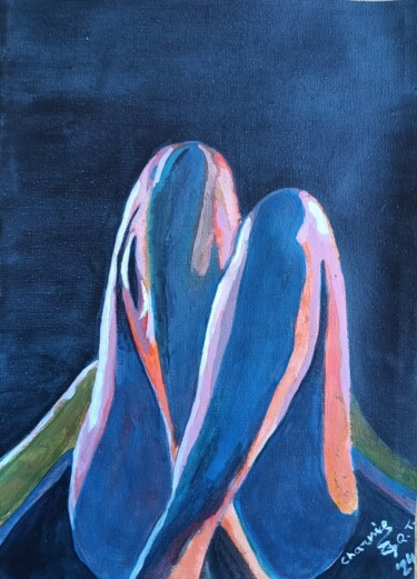 Manscape Painting titled "Manscape" by Daddy Noob, Original Artwork, Acrylic