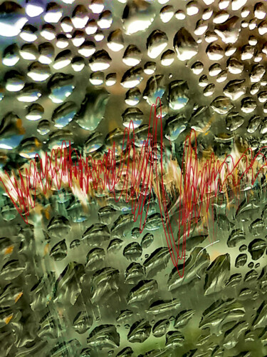 Digital Arts titled "Raindrops symphony…" by Ingrid Blaurock, Original Artwork, Digital Photography