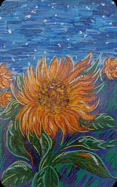 绘画 标题为“The sunflower 2024…” 由João Miranda, 原创艺术品, 丙烯