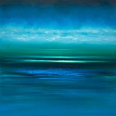 Painting titled "Straight into the D…" by Julia Everett, Original Artwork, Oil Mounted on Wood Stretcher frame
