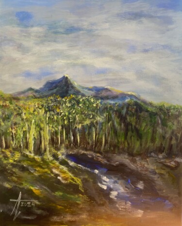 Monte de Abril Pintura intitulada "Monte de Abril" por Américo Venâncio Lopes Machado Filho, Obras de arte originais, Acrílico Montado em A…