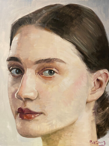 "Untitled Portrait N…" başlıklı Tablo Paul Cheng tarafından, Orijinal sanat, Petrol Ahşap Sedye çerçevesi üzerine monte edil…