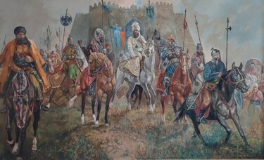 제목이 "Alp-Arslan"인 미술작품 Chary Jafarov로, 원작, 기름