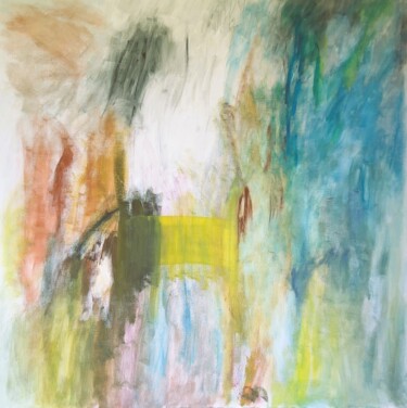 Painting titled "Blanc de crème" by Muriel Deumie, Original Artwork, Acrylic