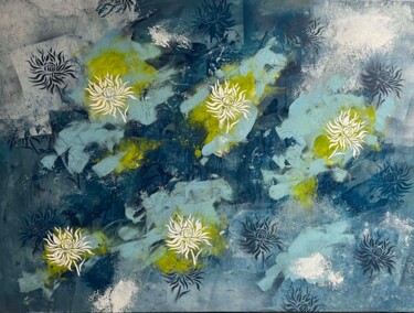 Painting titled ""Quiet After The St…" by Annette Aspen, Original Artwork, Acrylic Mounted on Wood Stretcher frame