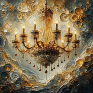 Elegance Aglow: A Tribute to Vintage Opulence Digital Arts titled "Elegance Aglow: A T…" by Abstract Bliss, Original Artwork, AI generated image
