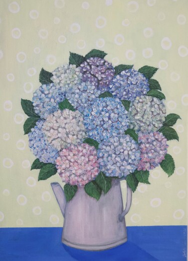 Hydrangeas 绘画 标题为“Hydrangeas” 由Larisa Galetii, 原创艺术品, 丙烯