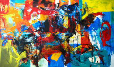 Abstrait-14-23 Painting titled "Abstrait-14-23" by Artoosh Mouradian, Original Artwork, Acrylic