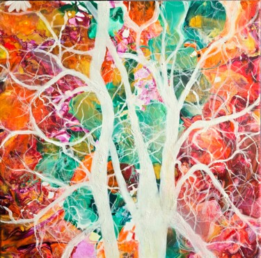 Schilderij getiteld "Wiosna" door Ewa Mościszko, Origineel Kunstwerk, Acryl