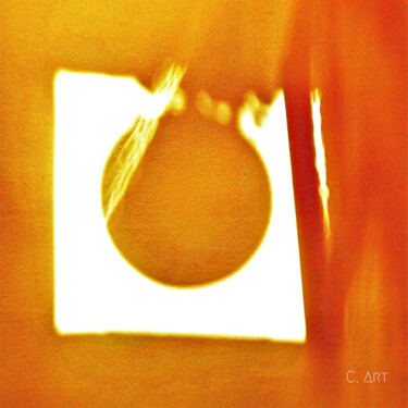 제목이 "Orange moon"인 사진 C. Art로, 원작, 라이트 페인팅