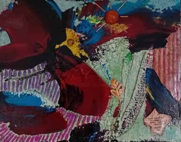 " Gentil coquelicot mesdames, gentil coquelicot messieurs... 绘画 标题为“" Gentil coquelicot…” 由Riquet Faure, 原创艺术品, 油 安装在木质担架架上