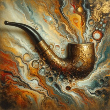 Digital Arts titled "Timeless Tobacciana" by Abstract Bliss, Original Artwork, Digital Painting