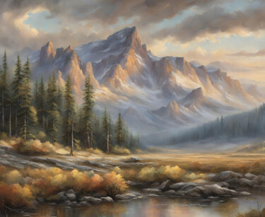 数字艺术 标题为“Nature's Symphony” 由Cole Allen, 原创艺术品, 水彩