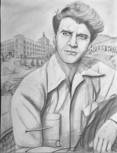 Dessin intitulée "Burt mûr" par Eric Garnier (Idji), Œuvre d'art originale, Graphite