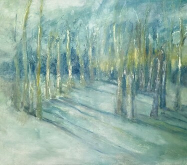 Peinture intitulée "Solstice d'hiver" par Edith Salle, Œuvre d'art originale, Huile Monté sur Châssis en bois