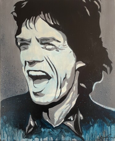 Pintura titulada "MICK" por Babeth Puech, Obra de arte original, Acrílico Montado en Bastidor de camilla de madera