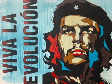 "CHE" başlıklı Tablo Babeth Puech tarafından, Orijinal sanat, Akrilik Ahşap Sedye çerçevesi üzerine monte edilmiş