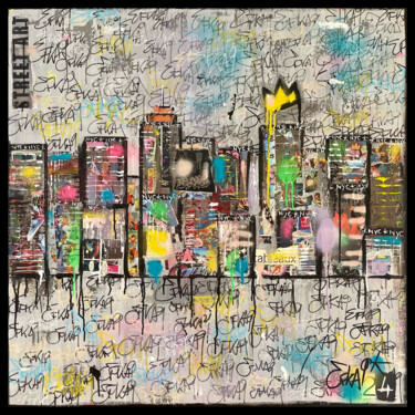 绘画 标题为“NYC 2 by EFKA9” 由Efka9, 原创艺术品, 丙烯 安装在木质担架架上