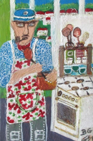 Painting titled "Autoportrait :  Le…" by Bruno Grégory (BG), Original Artwork, Acrylic