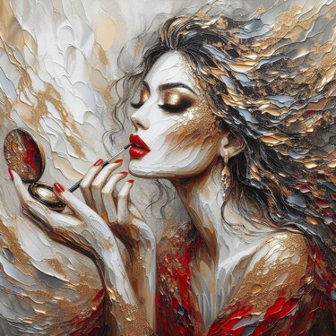Gilded Glamour Arts numériques intitulée "Gilded Glamour" par Abstract Bliss, Œuvre d'art originale, Peinture numérique