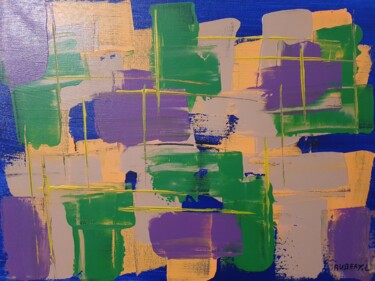 Peinture intitulée "Alignement 2" par Laurie Aubéry, Œuvre d'art originale, Acrylique Monté sur Châssis en bois