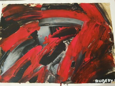 Peinture intitulée "Les flammes" par Laurie Aubéry, Œuvre d'art originale, Acrylique