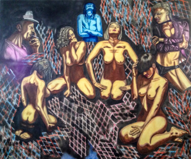 "Femme Fatale I" başlıklı Tablo Hüseyin Ak tarafından, Orijinal sanat, Petrol