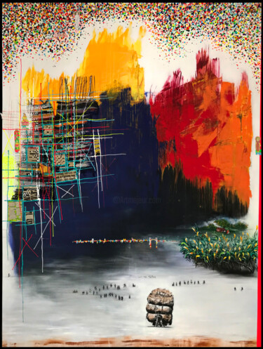 Parallelism series, Smoke Painting titled "Parallelism series,…" by Ak Douglas, Original Artwork, Acrylic