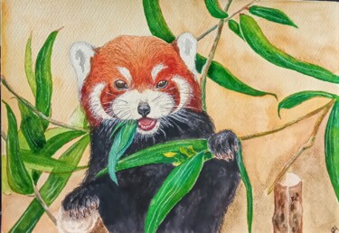 绘画 标题为“В листьях эвкалипта” 由Kateryna Bakumenko, 原创艺术品, 水彩