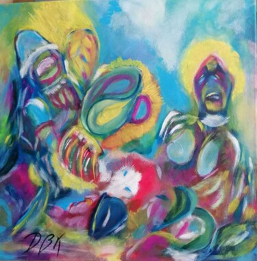 Peinture intitulée "Monstrueux insectes" par Daniel Braeckman, Œuvre d'art originale, Huile