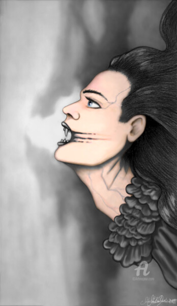 Digital Arts titled "NeoVamp II - 1999" by M. Séb, Original Artwork, Pencil