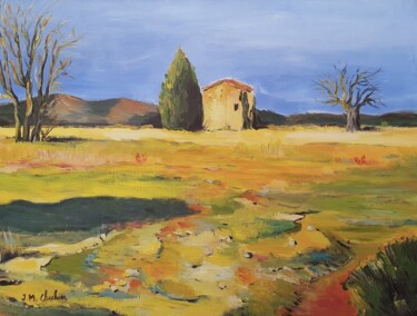 Painting titled "Mazet en Provence" by Jean-Marie Cluchier, Original Artwork, Acrylic
